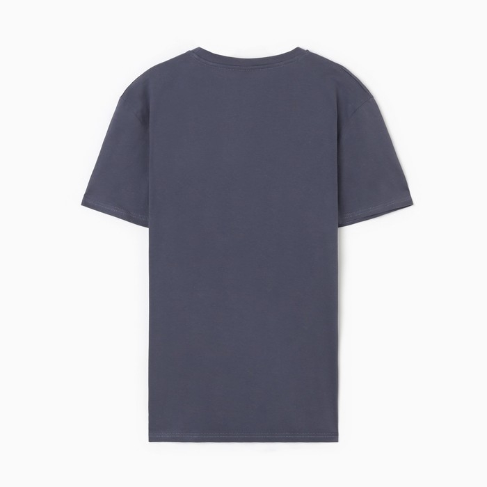 Футболка мужская, цвет тёмно-серый, р-р 50