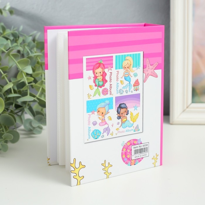 Фотоальбом на 100 фото 10х15 см Фотоальбом на 100 фото 10х15 см "Русалочка" МИКС в коробке 30,5х16,5 см