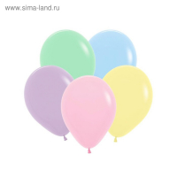 Шар латексный 12" матовый, пастель, набор 100 шт, МИКС Шар латексный 12" матовый, пастель, набор 100 шт, МИКС