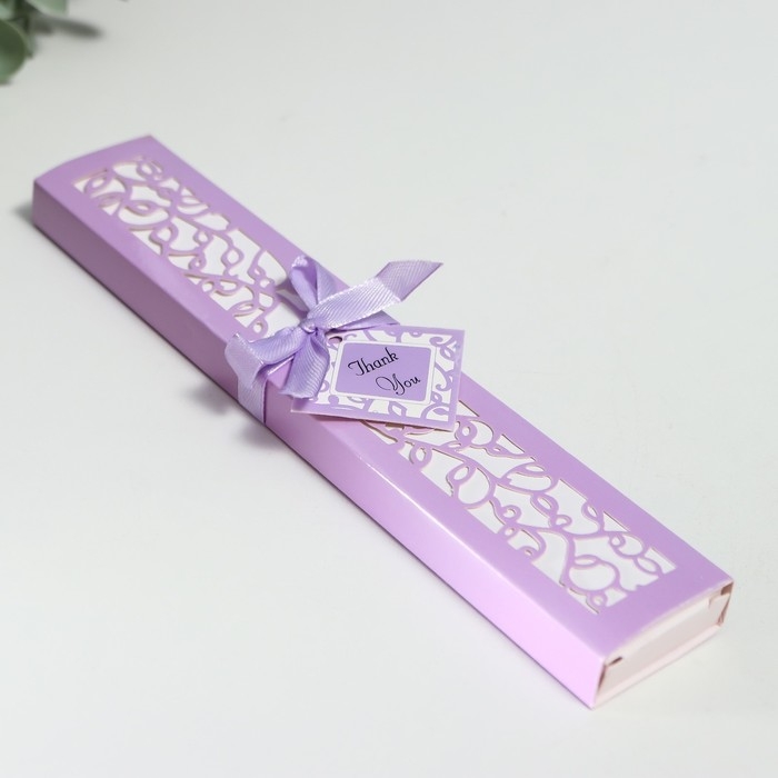 Веер бамбук, текстиль h=21 см Веер бамбук, текстиль h=21 см "Моноцвет" в коробке, сиреневый