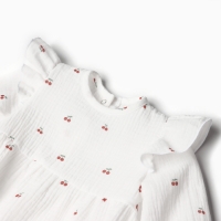 Комплект (боди и повязка) Крошка Я "Муслин", р. 80-86, цвет молочный