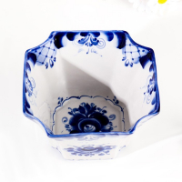 Набор салатников "Гранённый", 3 шт, 350 мл, 650 мл, 1 л, гжель