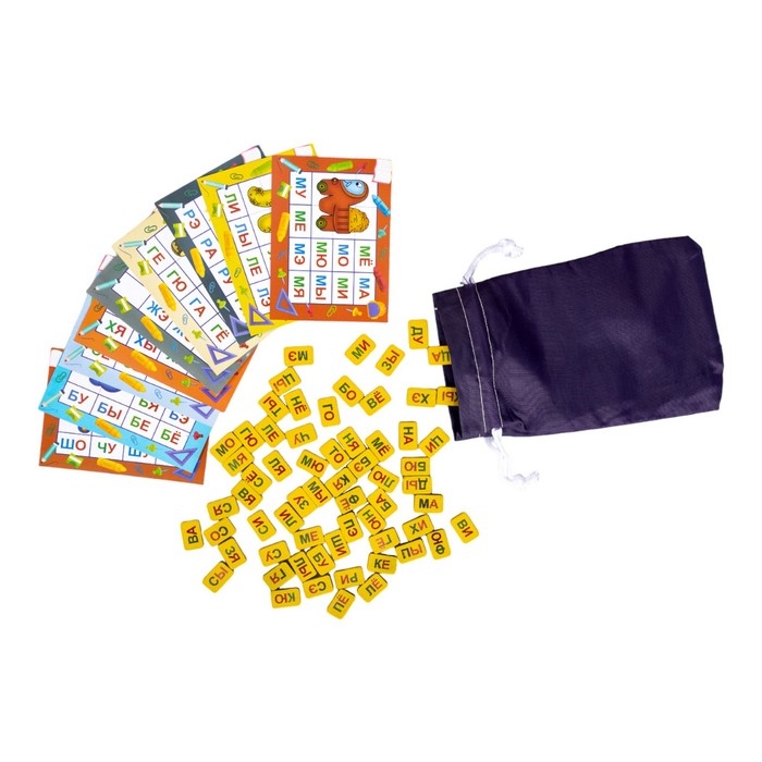 Лото деревянное &laquo;Слоги&raquo;