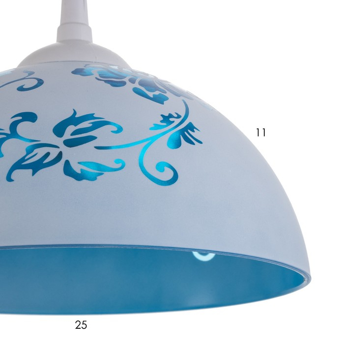 Светильник BayerLux  Колпак "Рочелл" 1 лампа E27 40Вт белый-синий  д.250