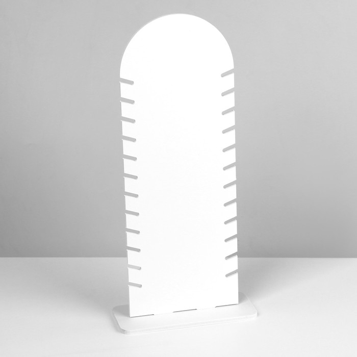 Подставка под кулоны, цепи &laquo;Эко&raquo; 12 мест, 15&times;6&times;35 см, цвет белый