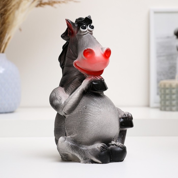 Копилка Копилка "Лошадь" серая, 13х13х23см