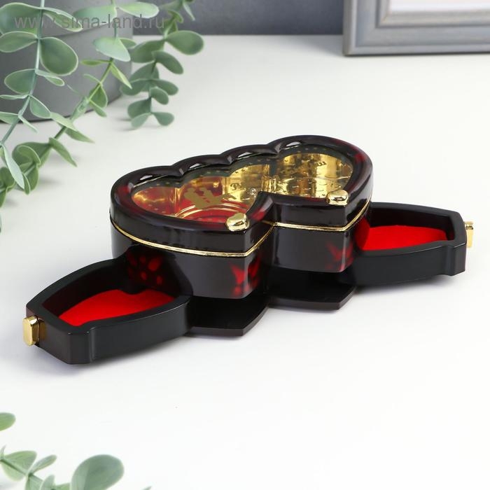 Шкатулка музыкальная Шкатулка музыкальная "2 сердца" 11,5х7 см