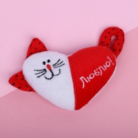 Магнит &laquo;Люблю&raquo;, кот, сердце