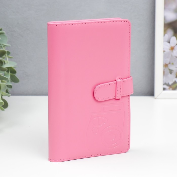 Фотоальбом для фото мини камер 96 фото 8,9х6 см "Фотик" ярко-розовый 1,5х11,5х19 см