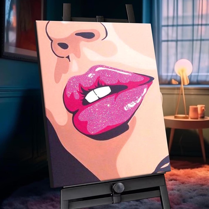 Картина по номерам &laquo;Женские штучки&raquo;, 7 цветов, с кристаллами из хрусталя, 40 &times; 50 см