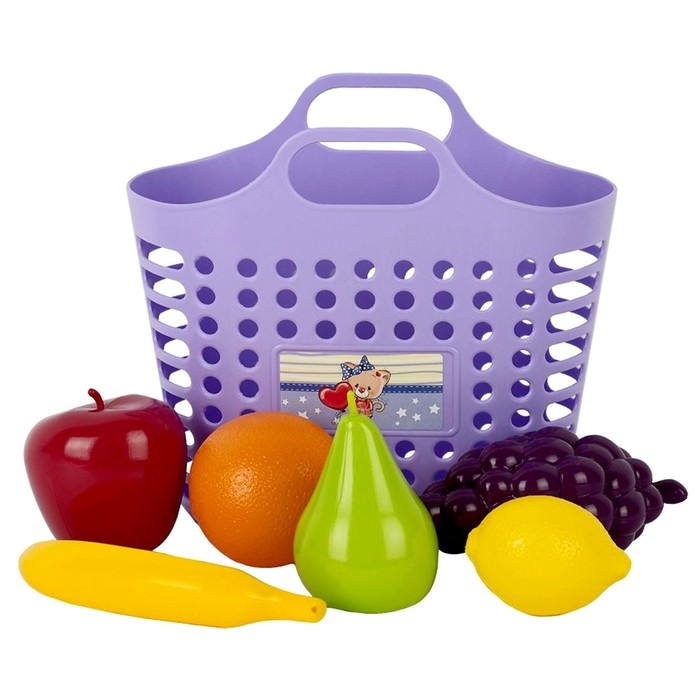 Игровой набор &laquo;Фруктовая корзинка&raquo; 7 предметов, цвета МИКС