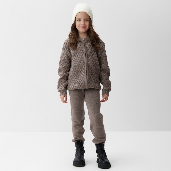 Кофта детская MINAKU, цвет коричневый, рост 134 см Кофта детская MINAKU, цвет коричневый, рост 134 см