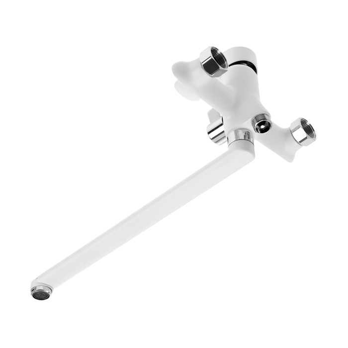 Смеситель для ванны ZEIN Z3415, картридж 35 мм, с душевым набором, цинк, белый/хром Смеситель для ванны ZEIN Z3415, картридж 35 мм, с душевым набором, цинк, белый/хром