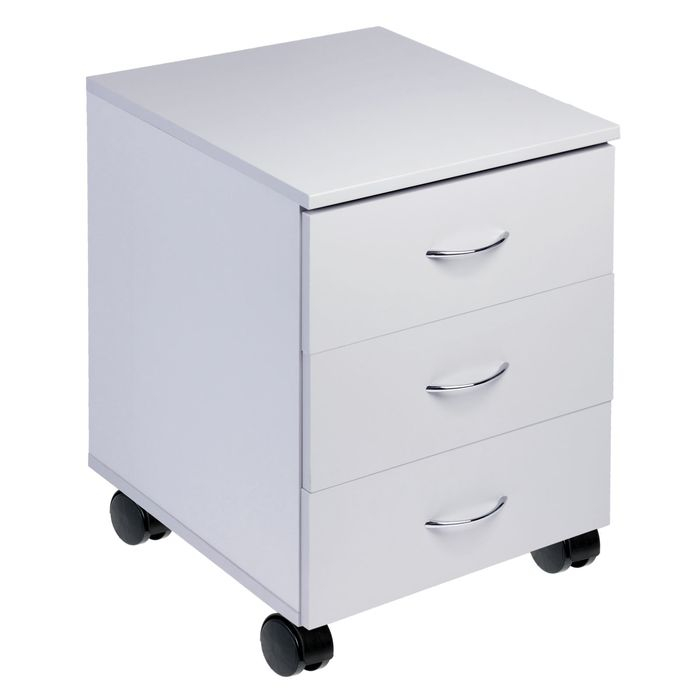 Тумба подкатная на 3 ящика, 410х500х540, Светло серый Тумба подкатная на 3 ящика, 410х500х540, Светло серый