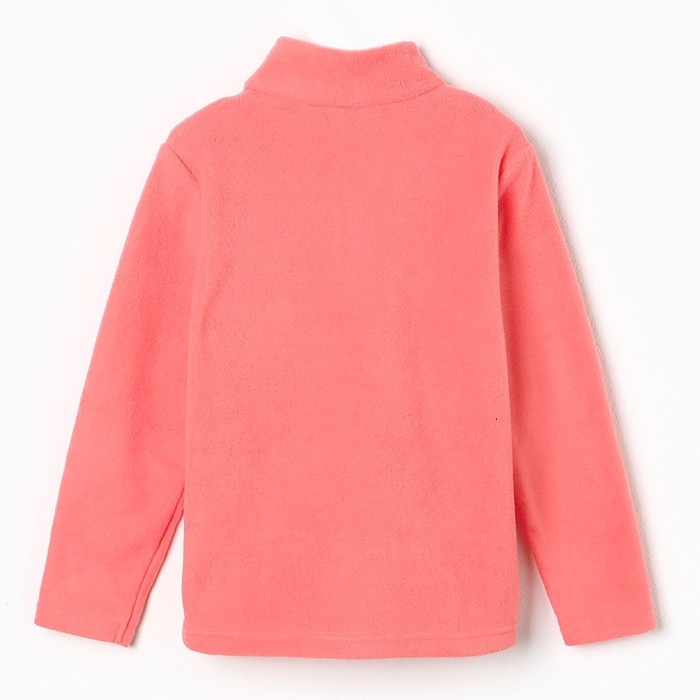 Джемпер для девочки флисовый, цвет персиковый, рост 122-128 см
