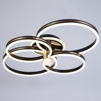 Люстра с ПДУ "Ментре" LED 142Вт черно-золотой 81х61х16 см BayerLux Люстра с ПДУ "Ментре" LED 142Вт черно-золотой 81х61х16 см BayerLux