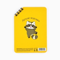 Блокнот А6, 40 листов на скошенном гребне. Белые листы. &laquo;Енотик&raquo;