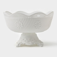 Ваза для хлеба и фруктов на ножке, 26&times;17 см, цвет белый