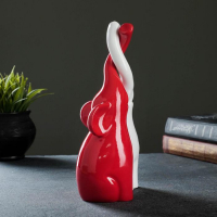 Фигура "Пара слонов" белый/красный, 9х15х25см