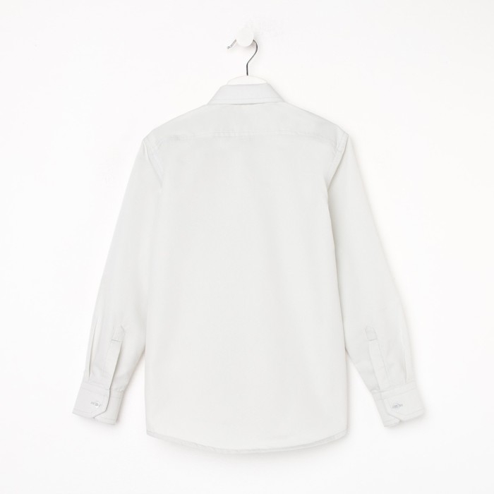 Школьная рубашка для мальчика, цвет серый, рост 128 см