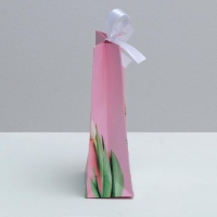 Пакет подарочный с лентой, упаковка, &laquo;Самой прекрасной&raquo;, 13 х 23 х 7 см