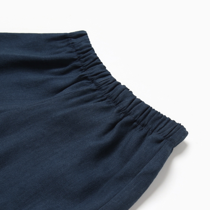 Костюм детский (рубашка и шорты) Крошка Я Linen, р. 92-98, синий