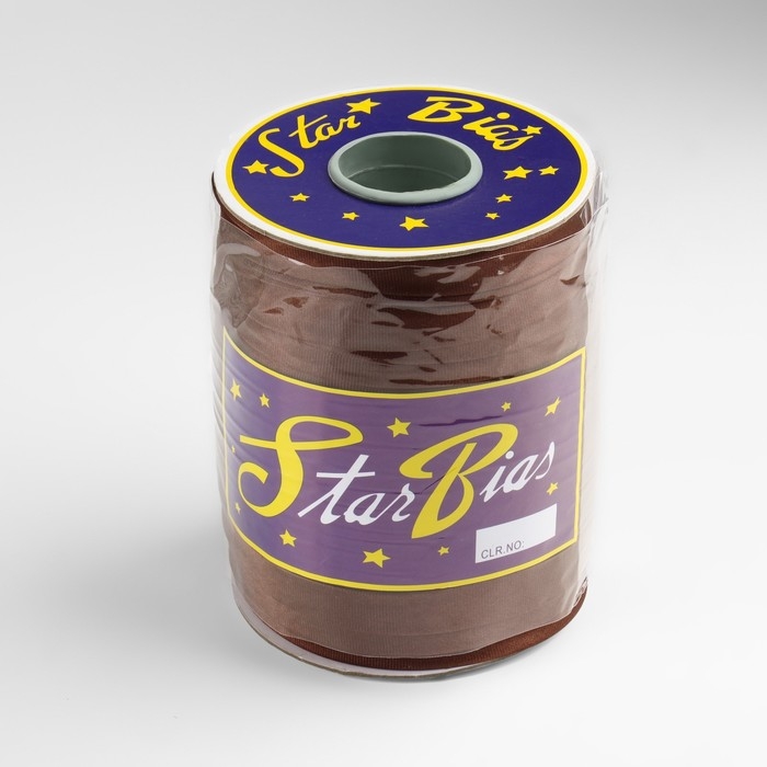 Косая бейка, атласная, 15 мм &times; 132 &plusmn; 1 м, цвет коричневый №9180