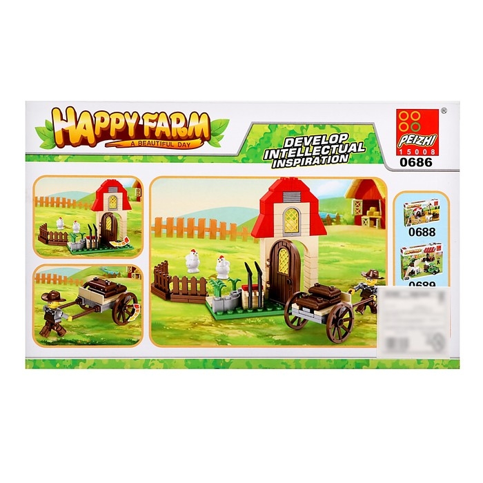 Конструктор Ферма &laquo;Куриный загон&raquo;, 123 детали