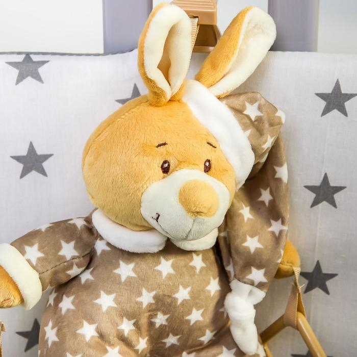 Подвеска мягкая &laquo;Зайка в пижаме&raquo;, с прорезывателем, на кроватку, коляску, Крошка Я