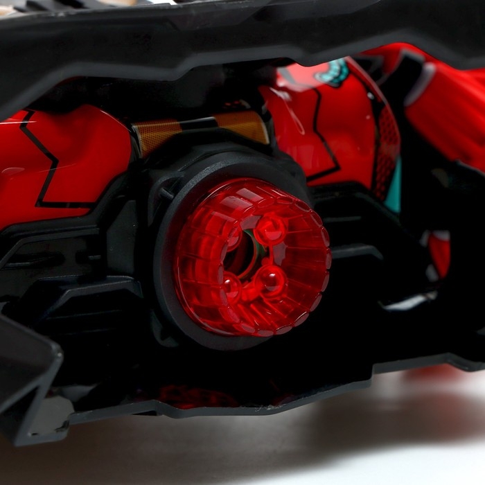 Машина радиоуправляемая &laquo;Гоночная&raquo;, работает от аккумулятора, эффект дыма, световые эффекты, цвет красный