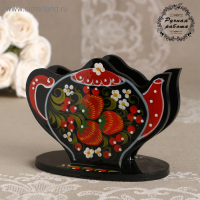 Салфетница &laquo;Чайник&raquo;, хохлома