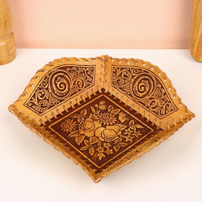 Конфетница «Розы», серия природа, 21х21х6 см Конфетница «Розы», серия природа, 21х21х6 см