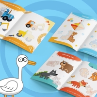 Набор с наклейками &laquo;Весёлые половинки&raquo;, Синий трактор