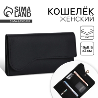 Кошелёк на молнии, цвет чёрный Кошелёк на молнии, цвет чёрный