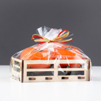 Набор новогодних свечей "Мандарины в ящике", 2 шт, 6,2&times;14&times;7,4 см