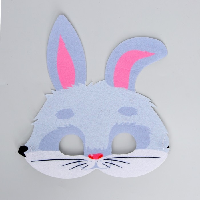 Маска карнавальная «Зайчик» серый Маска карнавальная «Зайчик» серый