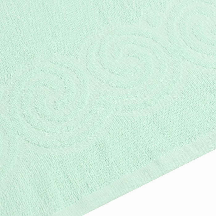 Полотенце махровое Love Life Border, 50х90 см, цвет мятный, 100% хлопок, 380 гр/м2