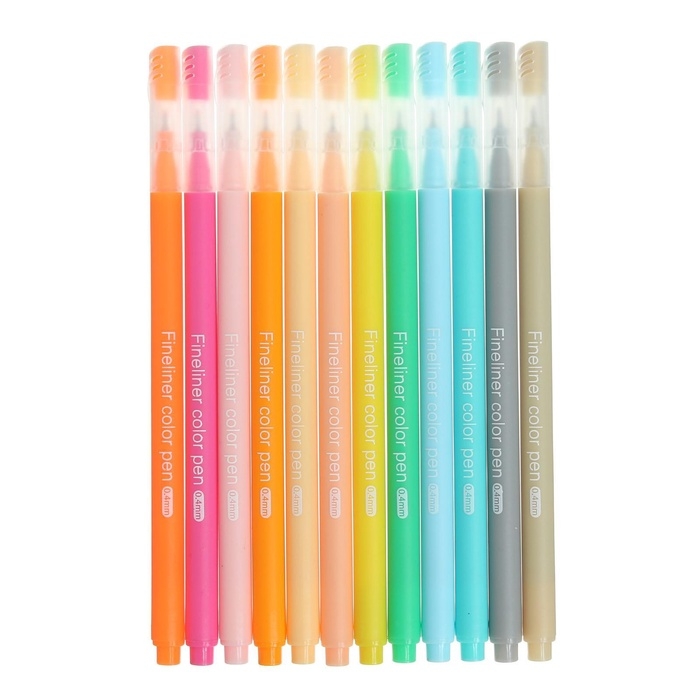 Набор профессиональных маркеров " Пастельные", 12 цветов, узел 0.4 мм