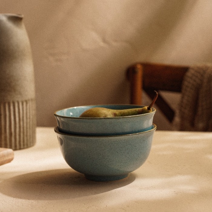 Набор салатников фарфоровых SL Home «Аззура», 750 мл, d=15 см, цвет голубой Набор салатников фарфоровых SL Home «Аззура», 750 мл, d=15 см, цвет голубой