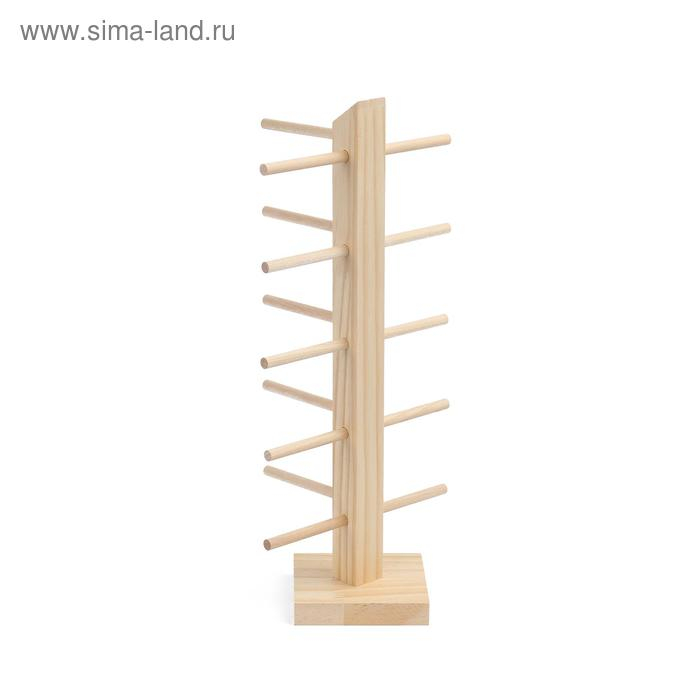 Подставка под очки, 5 мест, h=36 см, дерево, цвет бежевый