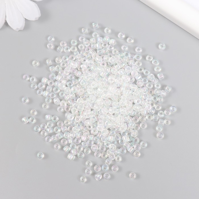 Бисер стекло 6/0 Бисер стекло 6/0 "Прозрачный" перламутр 450 гр