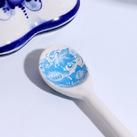 Ложка чайная с росписью «Гжель», 14,7×3,5 см, микс Ложка чайная с росписью «Гжель», 14,7×3,5 см, микс