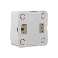 Выключатель Luazon Lighting "Лига", 10 А, 2 клавиши, накладной, c подсветкой, белый