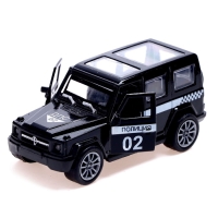 Машина металлическая &laquo;Полиция&raquo;, 1:48, инерция, открываются двери, цвет чёрный