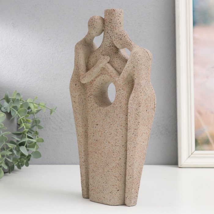 Сувенир полистоун вазон Сувенир полистоун вазон "Песочные люди. Сосуд для двоих" 28,5х14х5 см