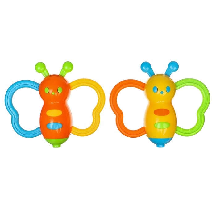 Погремушка &laquo;Бабочка - дудочка&raquo;, цвет МИКС, Крошка Я