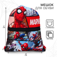 Мешок для обуви с карманом, 28х37 см, Человек-паук Мешок для обуви с карманом, 28х37 см, Человек-паук