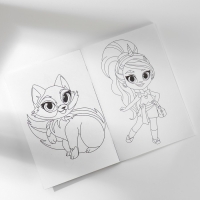 Подарочный набор блокнот-раскраска, трафарет, наклейки и восковые мелки &laquo;Для самой красивой принцессы&raquo;