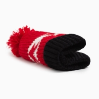 Шапка MINAKU с помпоном, р-р 50-52, цв. красный Шапка MINAKU с помпоном, р-р 50-52, цв. красный