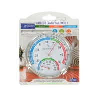 Термометр уличный, механический, гигрометр, круглый, металл